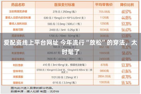 爱配资线上平台网址 今年流行“放松”的穿法，太时髦了