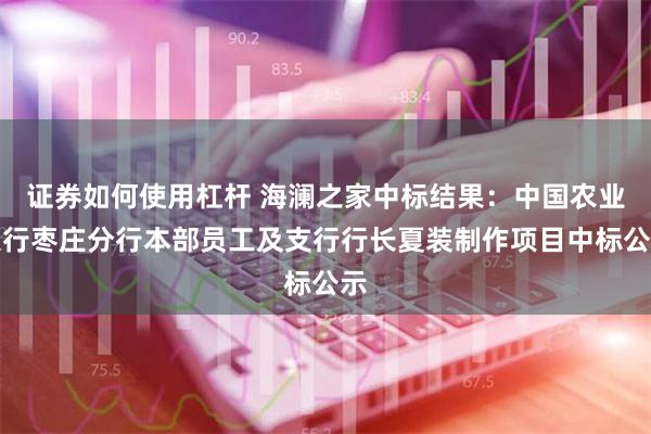 证券如何使用杠杆 海澜之家中标结果：中国农业银行枣庄分行本部员工及支行行长夏装制作项目中标公示