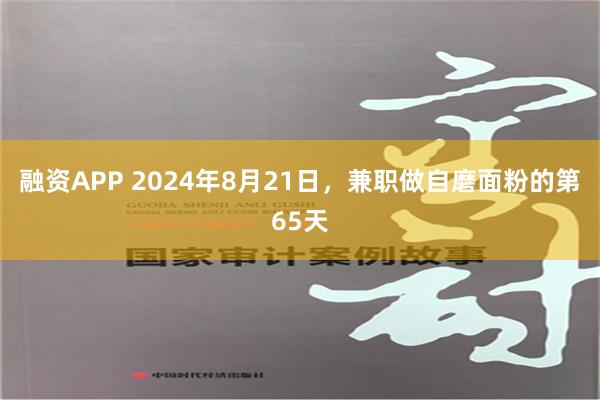 融资APP 2024年8月21日，兼职做自磨面粉的第65天