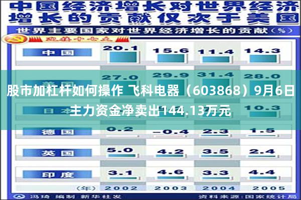 股市加杠杆如何操作 飞科电器（603868）9月6日主力资金净卖出144.13万元