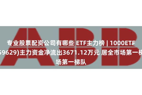 专业股票配资公司有哪些 ETF主力榜 | 1000ETF(159629)主力资金净流出3671.12万元 居全市场第一梯队