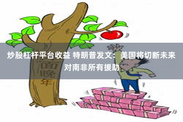 炒股杠杆平台收益 特朗普发文：美国将切断未来对南非所有援助